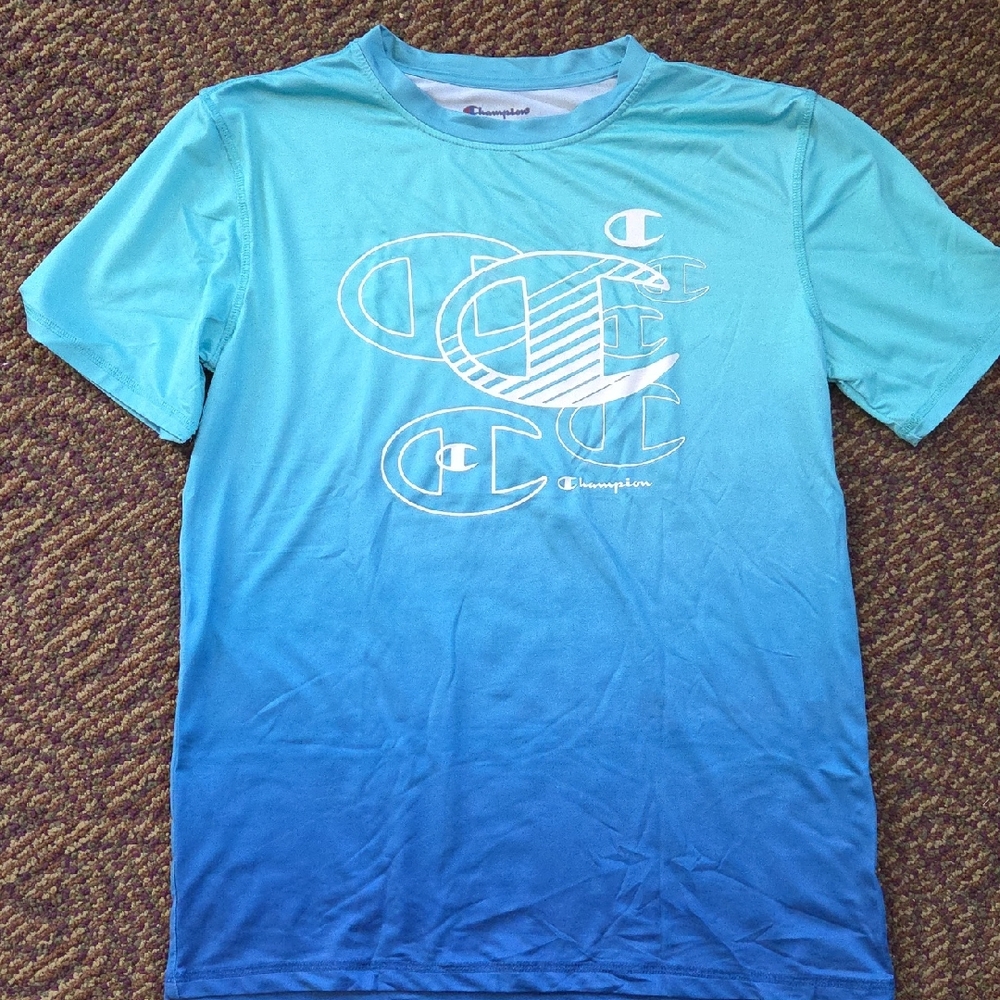 Champion Aqua and Blue Ombre Tee